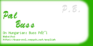 pal buss business card